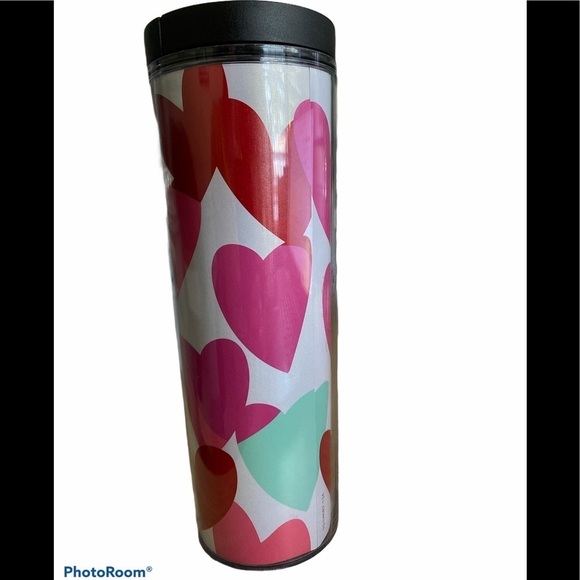 2013 Starbucks TRAVEL TUMBLER Mug - Hearts Pattern - Picture 2 of 5